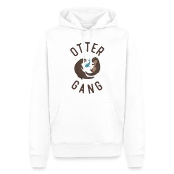 Otter Otter Gang - Männer Premium Bio Hoodie - Weiß - Vorne - Nico (187cm)