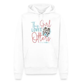 Otter Girl This Girl Loves Otters - Männer Premium Bio Hoodie - Weiß - Vorne - Nico (187cm)