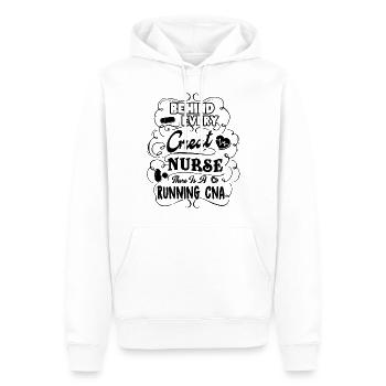 There Is A Running CNA - Men’s Premium Organic Hoodie - white - Front - Nico (187cm)