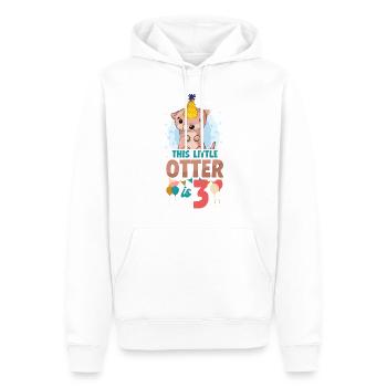 Anniversaire de la loutre Cette petite loutre - Sweat à capuche Premium bio Homme - blanc - Devant - Nico (187cm)