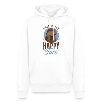 Otter This Is My Happy Face - Männer Premium Bio Hoodie - Weiß - Vorne - Nico (187cm)