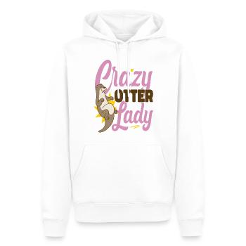 Otter Crazy Otter Lady - Männer Premium Bio Hoodie - Weiß - Vorne - Nico (187cm)