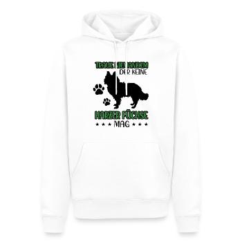 Harz fox do not trust Old German Herding Dog - Men’s Premium Organic Hoodie - white - Front - Nico (187cm)