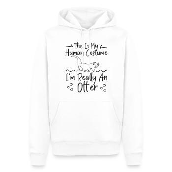 Otter This Is My Human Costume I'm - Men’s Premium Organic Hoodie - white - Front - Nico (187cm)
