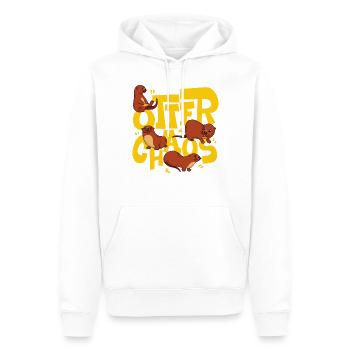 Otter Pun Otter Chaos - Männer Premium Bio Hoodie - Weiß - Vorne - Nico (187cm)