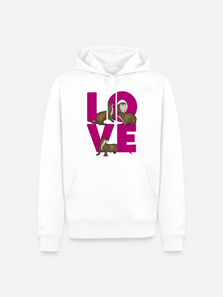 Otter Love - Männer Premium Bio Hoodie - Weiß