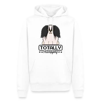 Totally Hairifying Pekingese - Men’s Premium Organic Hoodie - white - Front - Nico (187cm)