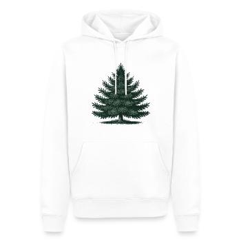 Weihnachten Tannenbaum Illustration - Männer Premium Bio Hoodie - Weiß - Vorne - Nico (187cm)