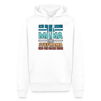 Ich Habe Zwei Titel Mama Und Stiefmama - Männer Premium Bio Hoodie - Weiß - Vorne - Nico (187cm)
