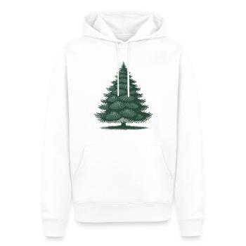 Festlicher Weihnachtsbaum Illustration - Männer Premium Bio Hoodie - Weiß - Vorne - Nico (187cm)