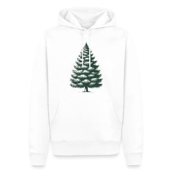 Traditioneller Weihnachtsbaum Illustration - Männer Premium Bio Hoodie - Weiß - Vorne - Nico (187cm)