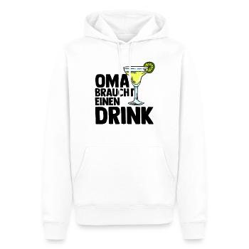 Grandma Drink Booze Celebrate Grandma - Men’s Premium Organic Hoodie - white - Front - Nico (187cm)