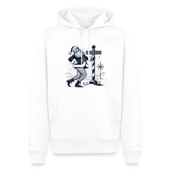 Pole dance de Noël amusante au pôle Nord - Sweat à capuche Premium bio Homme - blanc - Devant - Nico (187cm)