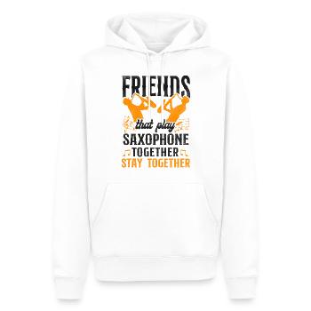 Saxophone Friends Besties Buddies - Men’s Premium Organic Hoodie - white - Front - Nico (187cm)