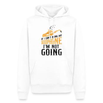 Saxophones Si je ne peux pas apporter mon - Sweat à capuche Premium bio Homme - blanc - Devant - Nico (187cm)