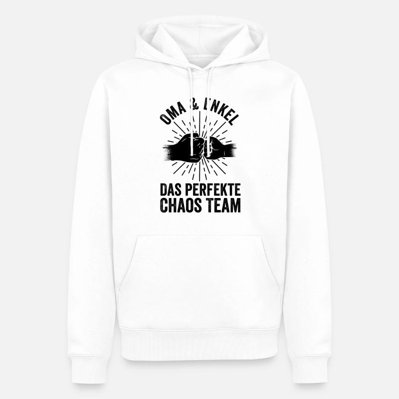 Großmutter Enkel Oma - Männer Premium Bio Hoodie - Weiß