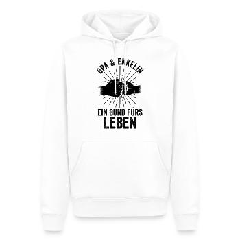 Großvater Enkelin Opa - Männer Premium Bio Hoodie - Weiß - Vorne - Nico (187cm)