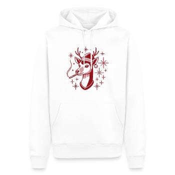 Cooles Rentier Mama Weihnachten Illustration - Männer Premium Bio Hoodie - Weiß - Vorne - Nico (187cm)
