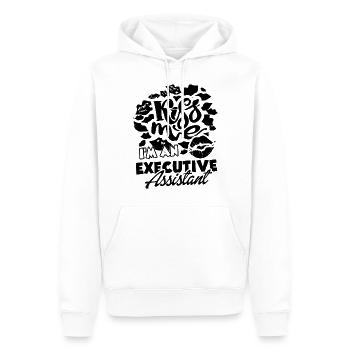 Kiss Me I am An Executive Assistant - Men’s Premium Organic Hoodie - white - Front - Nico (187cm)