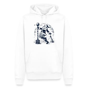 Funny Santa Claus Pole Dance Fun - Men’s Premium Organic Hoodie - white - Front - Nico (187cm)