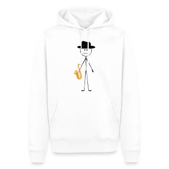 Saxophone Saxophone Guy - Männer Premium Bio Hoodie - Weiß - Vorne - Nico (187cm)