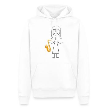 Saxophone Saxophone Girl - Männer Premium Bio Hoodie - Weiß - Vorne - Nico (187cm)