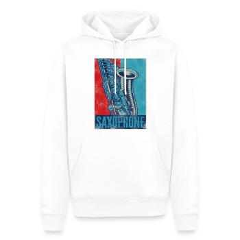 Saxophone Retro Vintage Saxophone - Männer Premium Bio Hoodie - Weiß - Vorne - Nico (187cm)