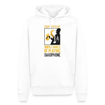 Saxophone Today's Forecast 100% - Männer Premium Bio Hoodie - Weiß - Vorne - Nico (187cm)