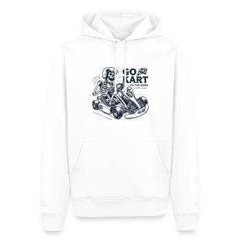 Karting à l’os style vintage - Sweat à capuche Premium bio Homme - blanc - Devant - Nico (187cm)