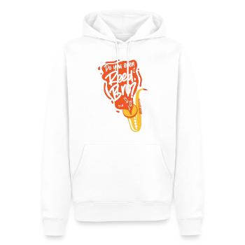 Saxophone Do You Even Reed, Bro? - Männer Premium Bio Hoodie - Weiß - Vorne - Nico (187cm)