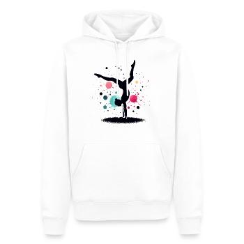 Gymnastique Gymnastique Gymnaste Acrobatie - Sweat à capuche Premium bio Homme - blanc - Devant - Nico (187cm)