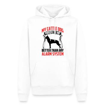 Le chien de bouvier australien me protège Chien de bétail - Sweat à capuche Premium bio Homme - blanc - Devant - Nico (187cm)