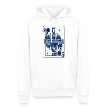 Carte à jouer de tennis de table rétro look vintage - Sweat à capuche Premium bio Homme - blanc - Devant - Nico (187cm)