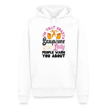 Saxophone I'm That Crazy Saxophone - Männer Premium Bio Hoodie - Weiß - Vorne - Nico (187cm)