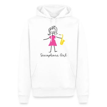 Saxophone Saxophone Girl - Männer Premium Bio Hoodie - Weiß - Vorne - Nico (187cm)