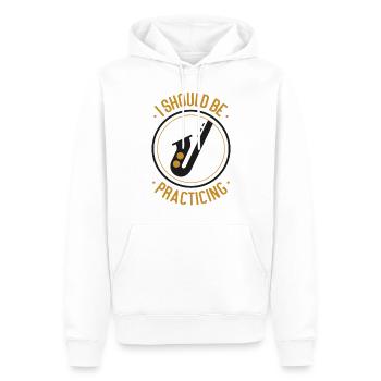 Saxophone I Should Be Practicing - Männer Premium Bio Hoodie - Weiß - Vorne - Nico (187cm)