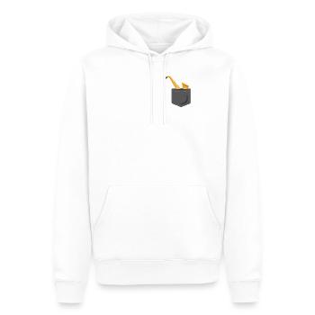 Saxophone Pocket - Männer Premium Bio Hoodie - Weiß - Vorne - Nico (187cm)