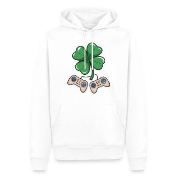 Gaming Shamrock St Patrick's Day Gamer Gifts - Männer Premium Bio Hoodie - Weiß - Vorne - Nico (187cm)