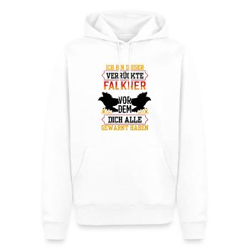 Dieser verrückte Falkner Beizjagd Falknerei - Männer Premium Bio Hoodie - Weiß - Vorne - Nico (187cm)