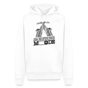 Saxophone Saxophone Mode On - Männer Premium Bio Hoodie - Weiß - Vorne - Nico (187cm)