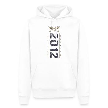 Edition Limitée 2012 Anniversaire Force et Honneur - Sweat à capuche Premium bio Homme - blanc - Devant - Nico (187cm)