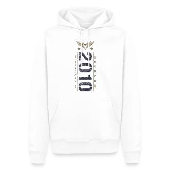 Edition Limitée 2010 Anniversaire Force et Honneur - Sweat à capuche Premium bio Homme - blanc - Devant - Nico (187cm)