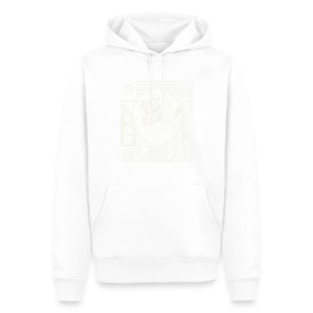 Ukiyo-e streetwear rétro japonais avec ramen - Sweat à capuche Premium bio Homme - blanc - Devant - Nico (187cm)