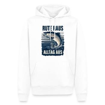 Angeln Angler Fischer Fischen Angel Spruch - Männer Premium Bio Hoodie - Weiß - Vorne - Nico (187cm)