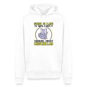 An Chinchilla gedacht Nagetier Wollmaus - Männer Premium Bio Hoodie - Weiß - Vorne - Nico (187cm)