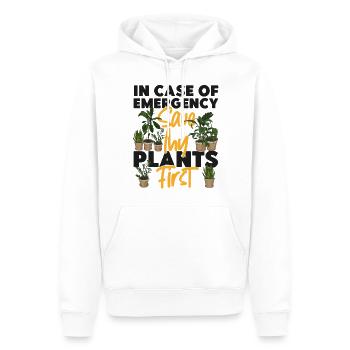 Plant Lover Gardening In Case Of - Men’s Premium Organic Hoodie - white - Front - Nico (187cm)