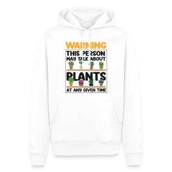 Plant Lover Gardening Warning This - Männer Premium Bio Hoodie - Weiß - Vorne - Nico (187cm)