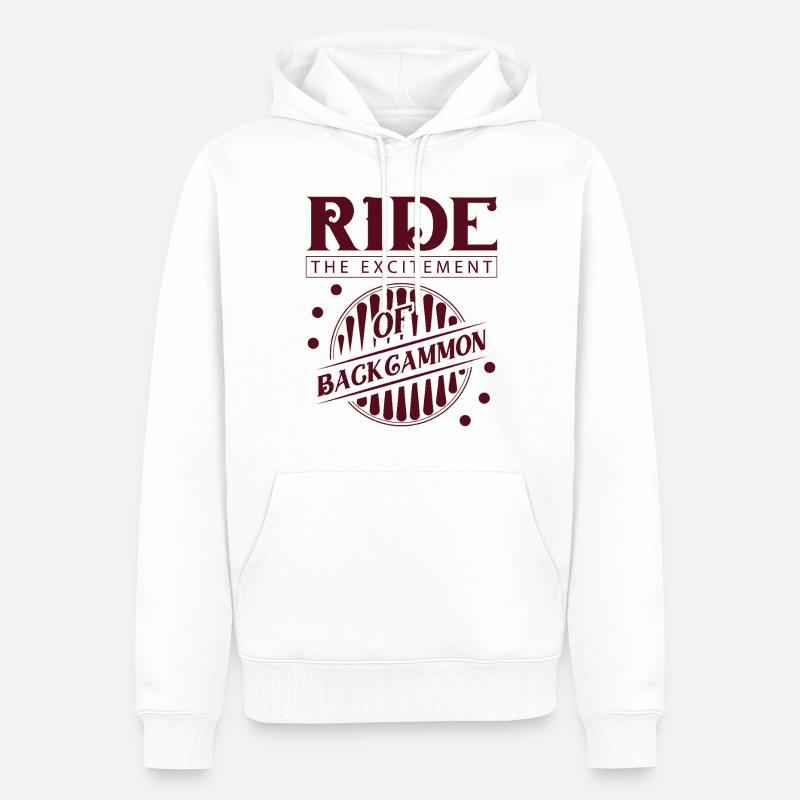 Backgammon Spiel - Männer Premium Bio Hoodie - Weiß