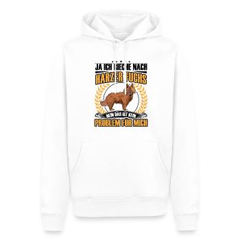 Harz renard odeur d’un vieux chien de berger allemand - Sweat à capuche Premium bio Homme - blanc - Devant - Nico (187cm)