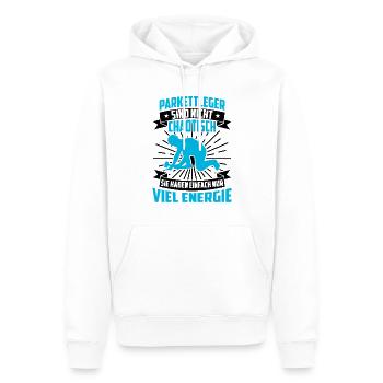 Parkettleger ist nicht chaotisch Fliesenleger - Männer Premium Bio Hoodie - Weiß - Vorne - Nico (187cm)